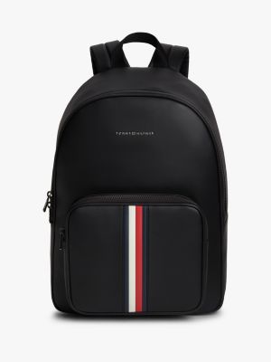 Signature Stripe Backpack, Black