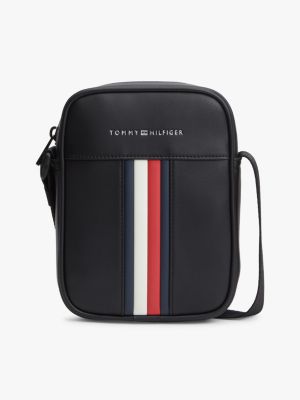 Signature Stripe Reporter Bag, Black