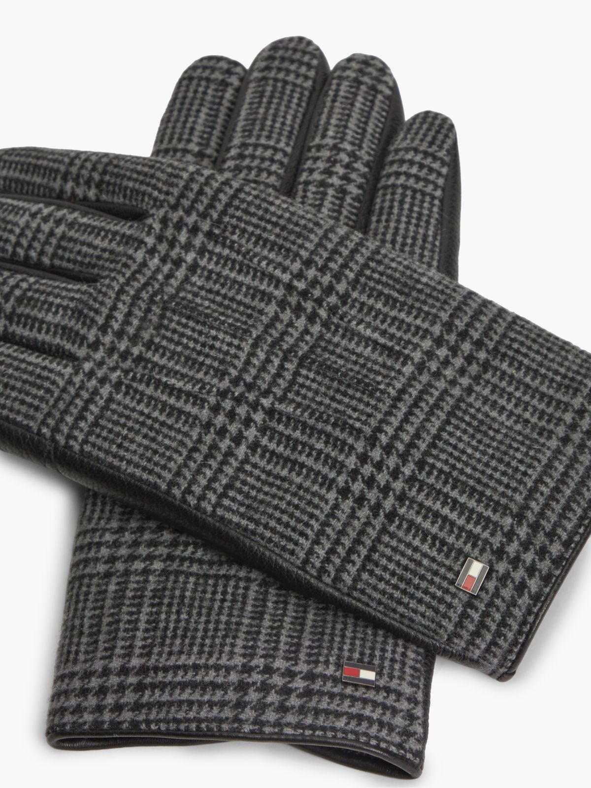 Leather & Melton Wool Glove — Prince Of Wales Check