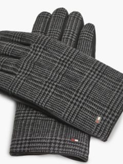 Leather & Melton Wool Glove — Prince Of Wales Check 2