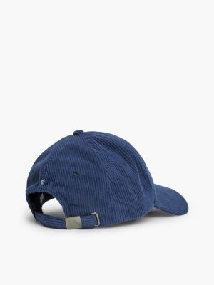 Мужская кепка Tommy Hilfiger Flag Logo Corduroy, цвет: Тёмно-синий — фото 2