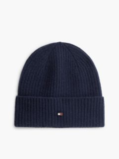 Flag Logo Cashmere Beanie — Space Blue 1