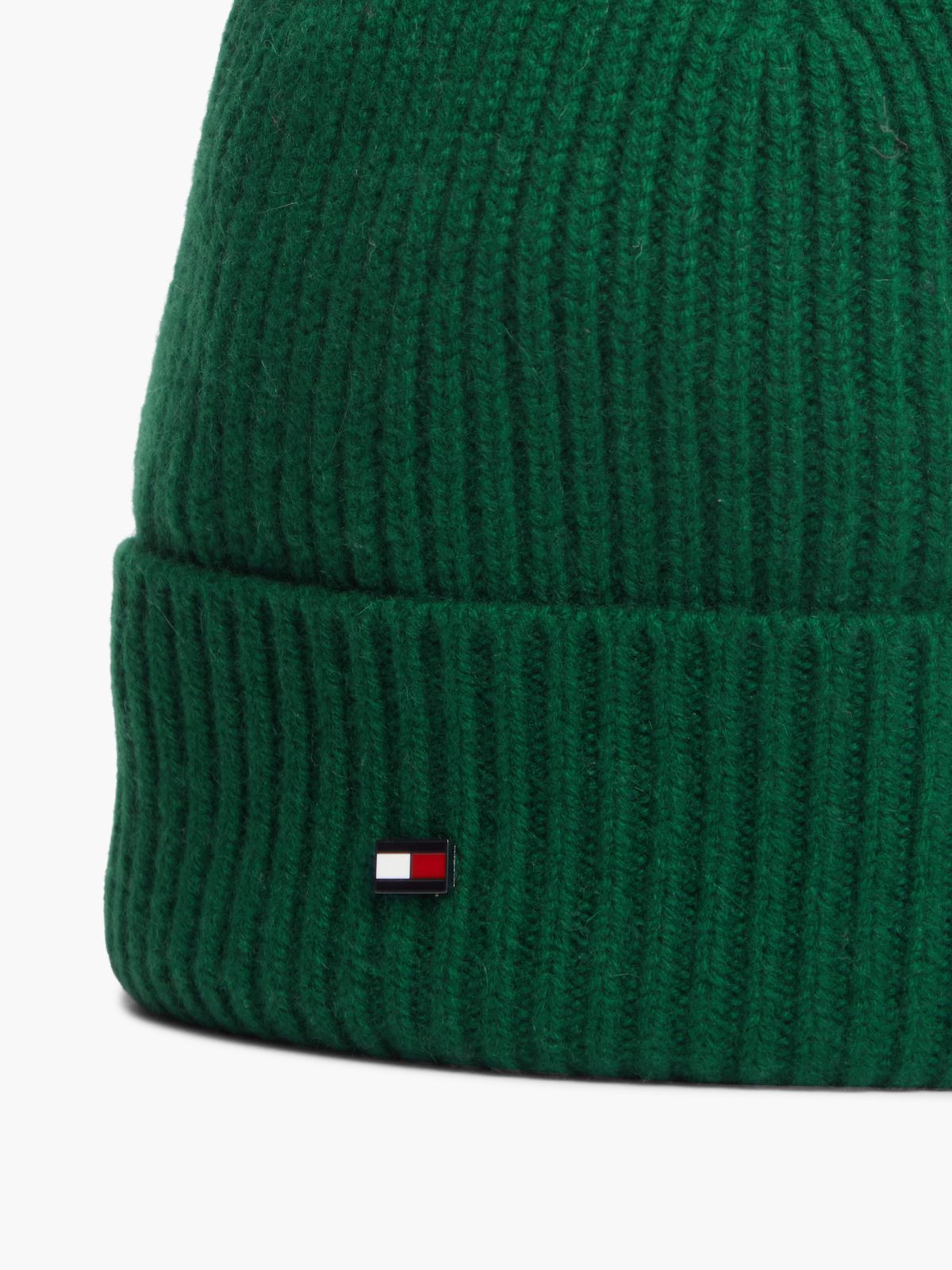 Flag Logo Cashmere Beanie — Majestic Emerald
