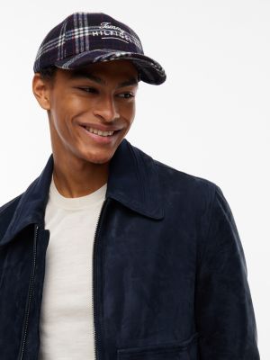 Мужская кепка Tommy Hilfiger Plaid Wool-Blend, цвет: Чёрный клетчатый — фото 4