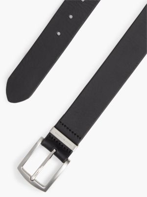 Мужской ремень Tommy Hilfiger Square Buckle Smooth Leather Belt, цвет: Чёрный — фото 2