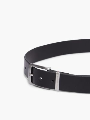 Мужской ремень Tommy Hilfiger Square Buckle Smooth Leather Belt, цвет: Чёрный — фото 5