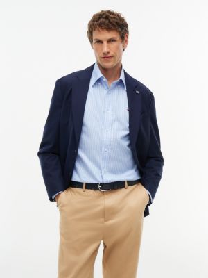 Мужской ремень Tommy Hilfiger Archive Round Buckle Leather Belt, цвет: Космический синий — фото 5