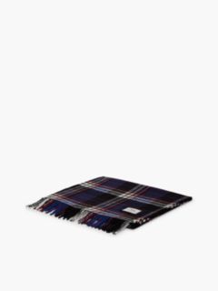Plaid Wool Scarf — Black Check 3