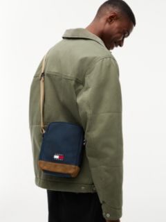 Tommy Jeans Mixed-Media Reporter Bag — Dark Blue 2
