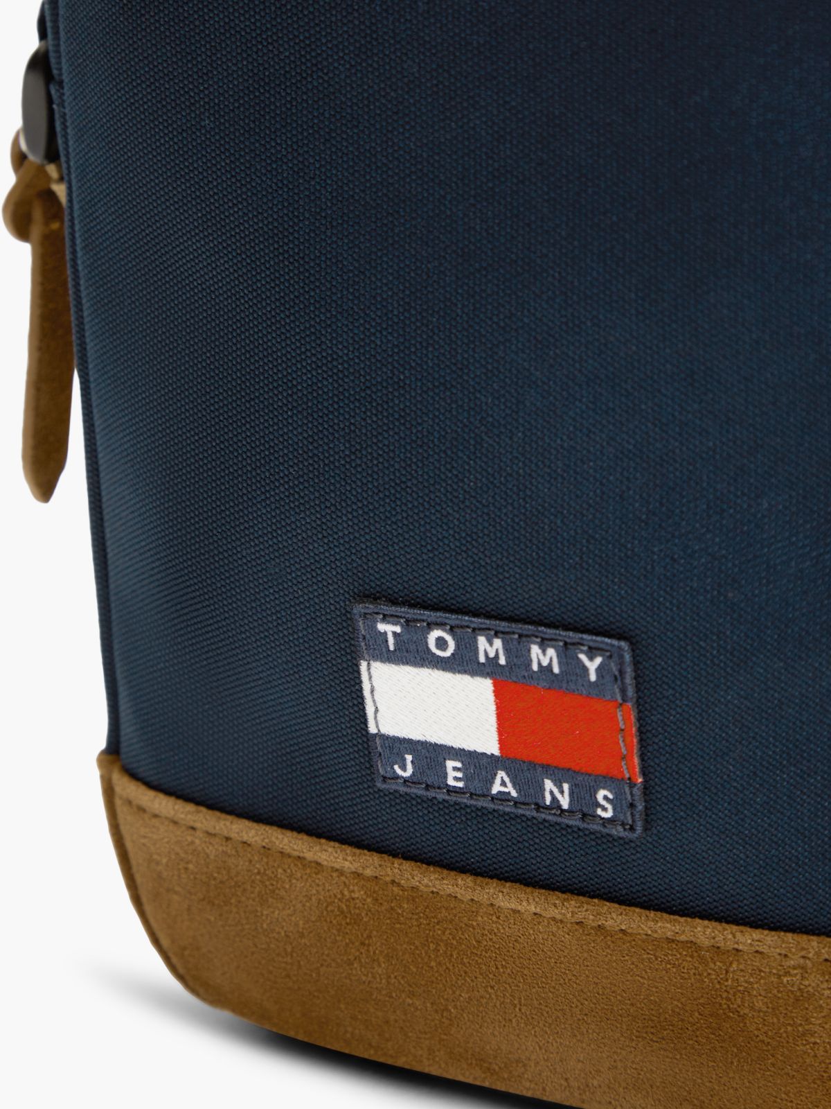 Tommy Jeans Mixed-Media Reporter Bag — Dark Blue