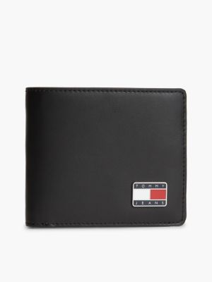 Tommy Jeans Smooth Leather Bifold Wallet, Black