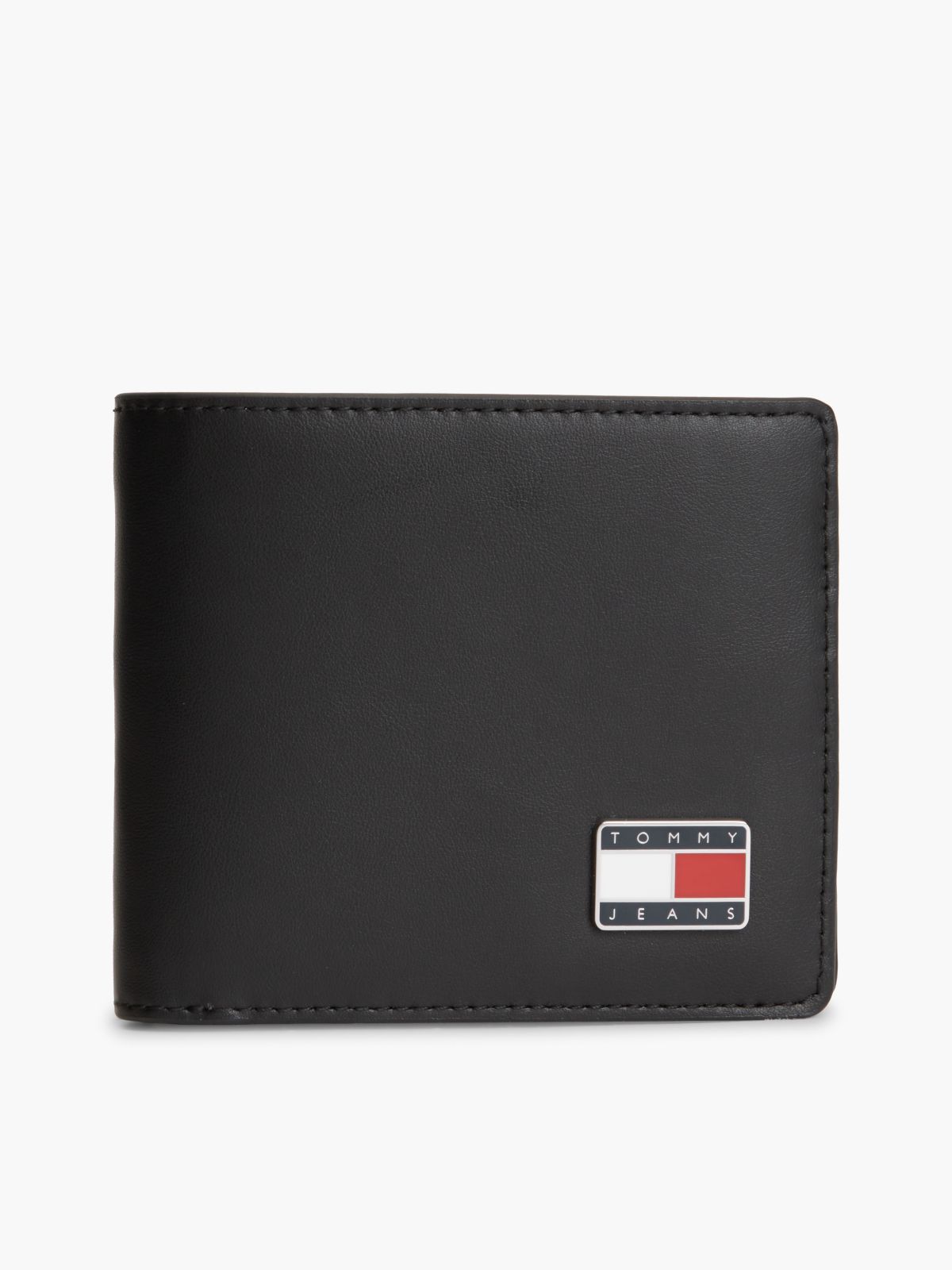 Tommy Jeans Smooth Leather Bifold Wallet — Black