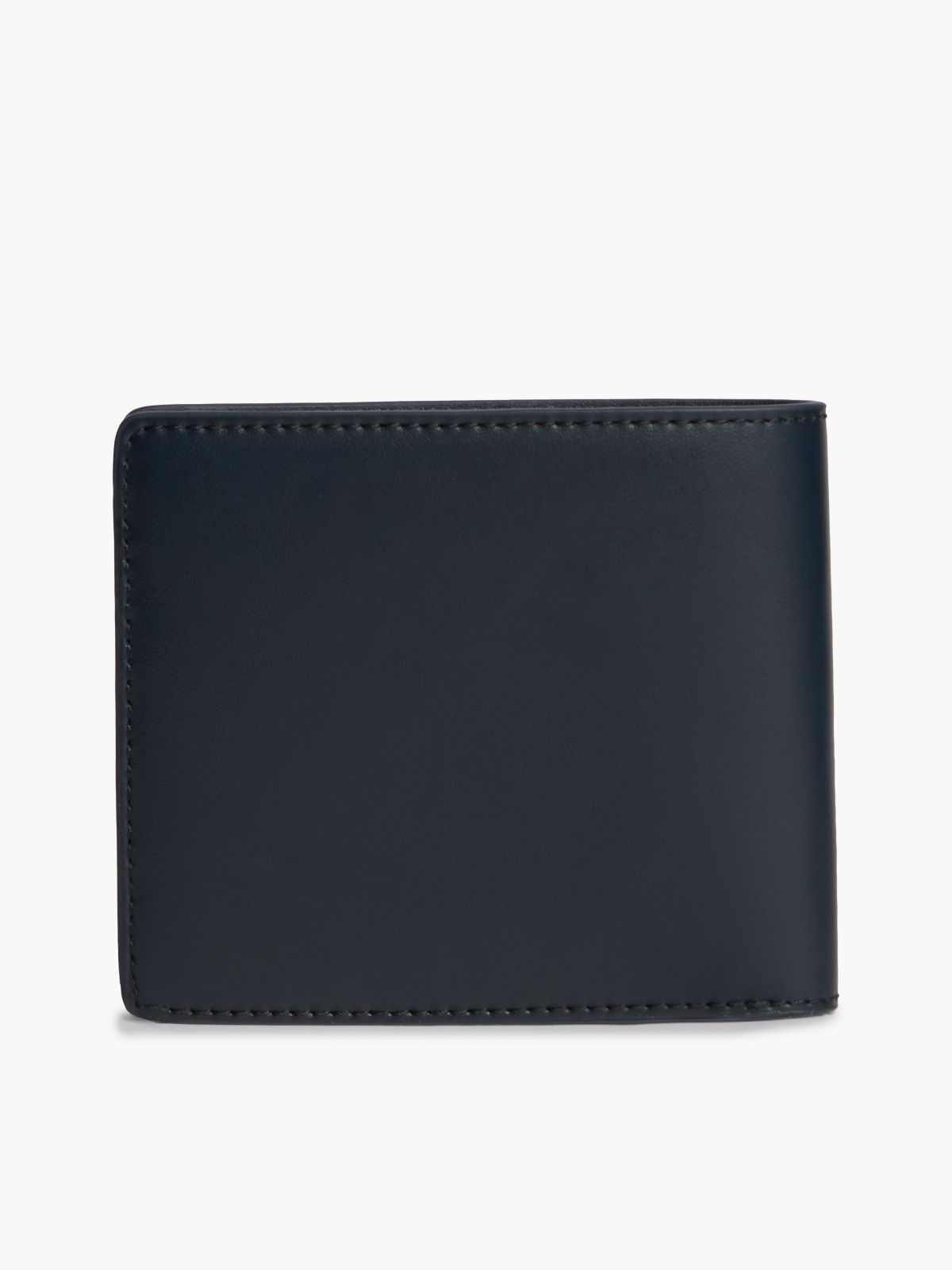 Tommy Jeans Smooth Leather Bifold Wallet — Dark Blue