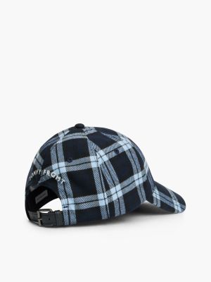 Мужская кепка Tommy Hilfiger x Frgmt Plaid, цвет: Тёмно-синий клетчатый — фото 2