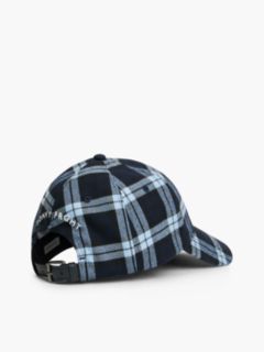 Tommy Hilfiger x FRGMT Plaid Baseball Cap — Navy Blue Check 2