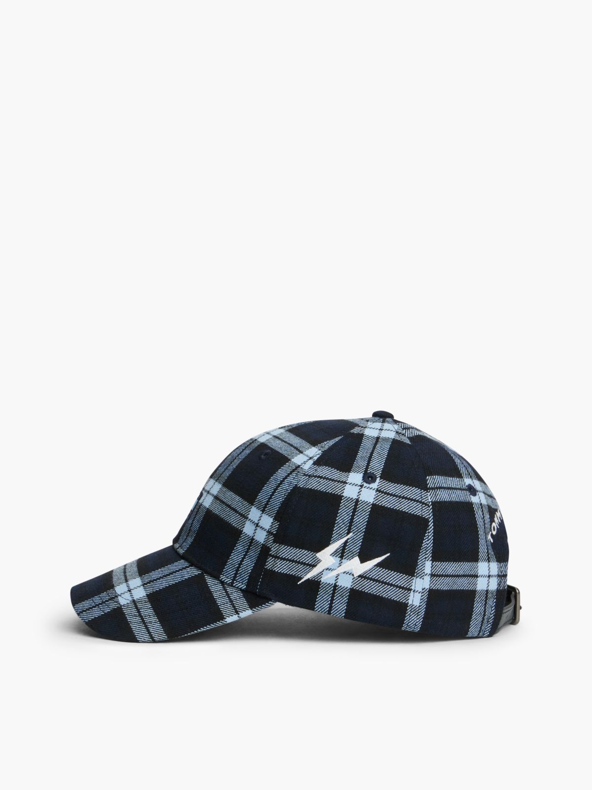 Tommy Hilfiger x FRGMT Plaid Baseball Cap — Navy Blue Check