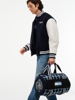 Мужская сумка Tommy Hilfiger x Frgmt Plaid Duffel, цвет: Тёмно-синий клетчатый — фото 2