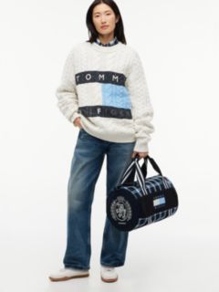 Tommy Hilfiger x FRGMT Plaid Duffel Bag — Navy Blue Check 3