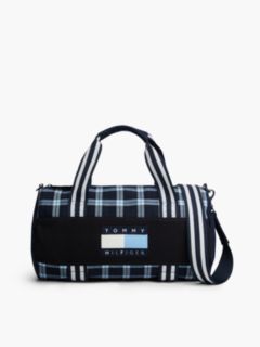 Tommy Hilfiger x FRGMT Plaid Duffel Bag — Navy Blue Check 1