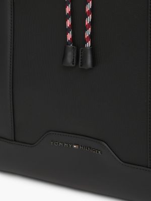 Рюкзак Tommy Hilfiger Textured Flap, цвет: Чёрный — фото 5