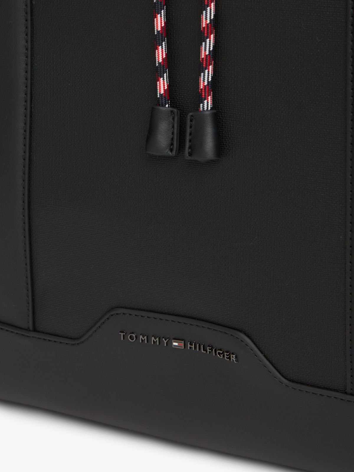 Textured Flap Backpack — Black