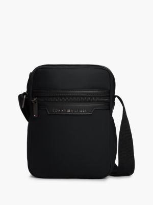 Water-Repellent Mini Reporter Bag, Black
