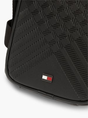 Мужская сумка Tommy Hilfiger Debossed Mini Reporter, цвет: Чёрный — фото 5