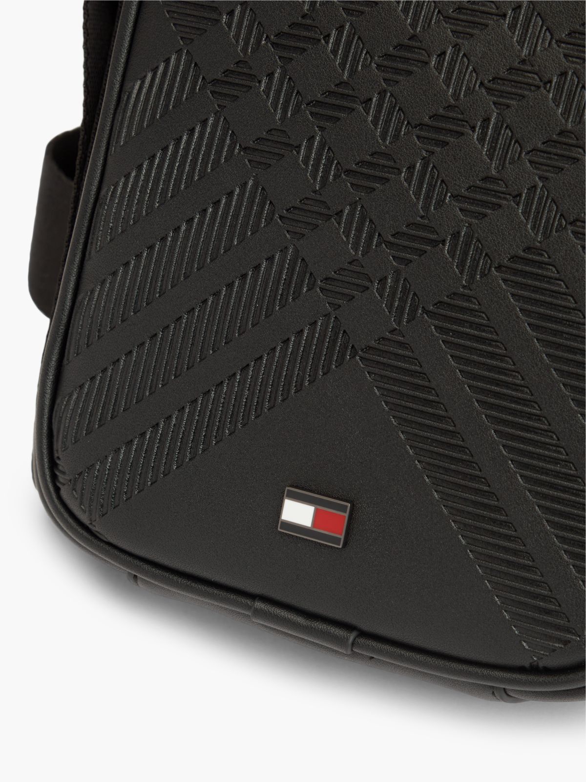 Debossed Mini Reporter Bag — Black