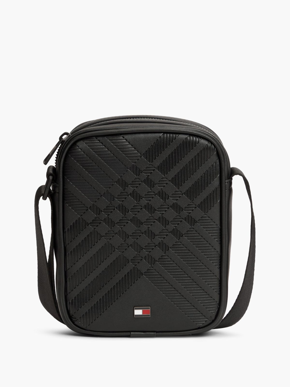 Debossed Mini Reporter Bag — Black