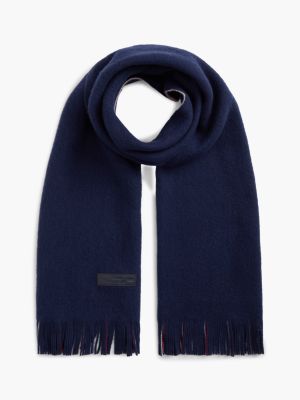 Solid & Striped Reversible Wool Scarf, Preppy Navy