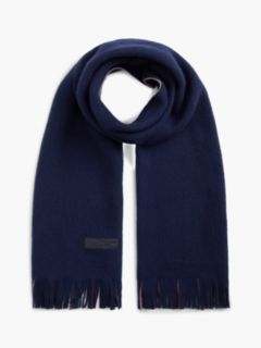 Solid & Striped Reversible Wool Scarf — Preppy Navy 1