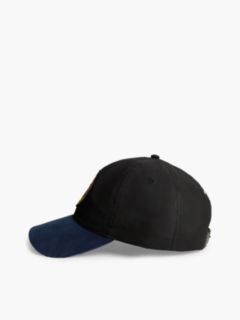 Mixed-Media Waxed Baseball Cap — Space Blue / Preppy Navy 3