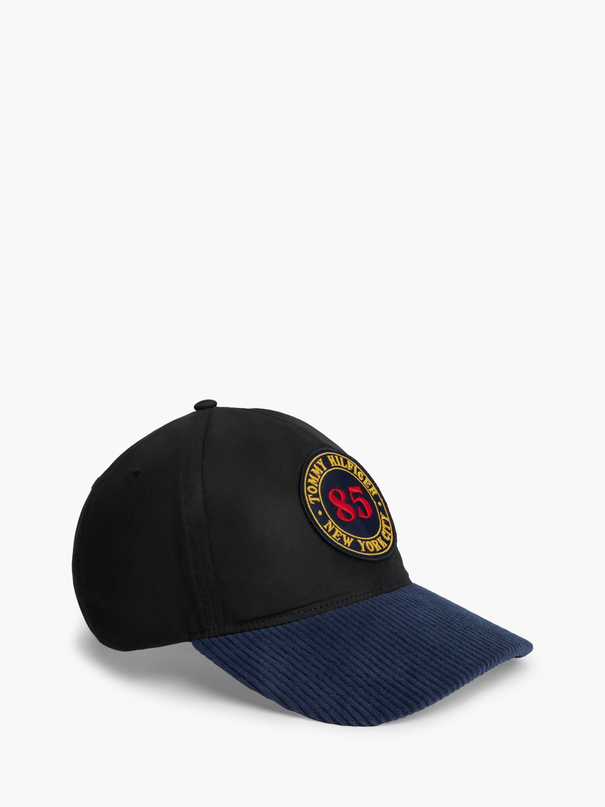 Mixed-Media Waxed Baseball Cap — Space Blue / Preppy Navy
