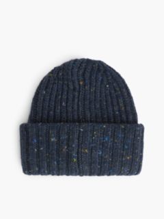 Donegal Wool-Blend Beanie — Space Blue 2