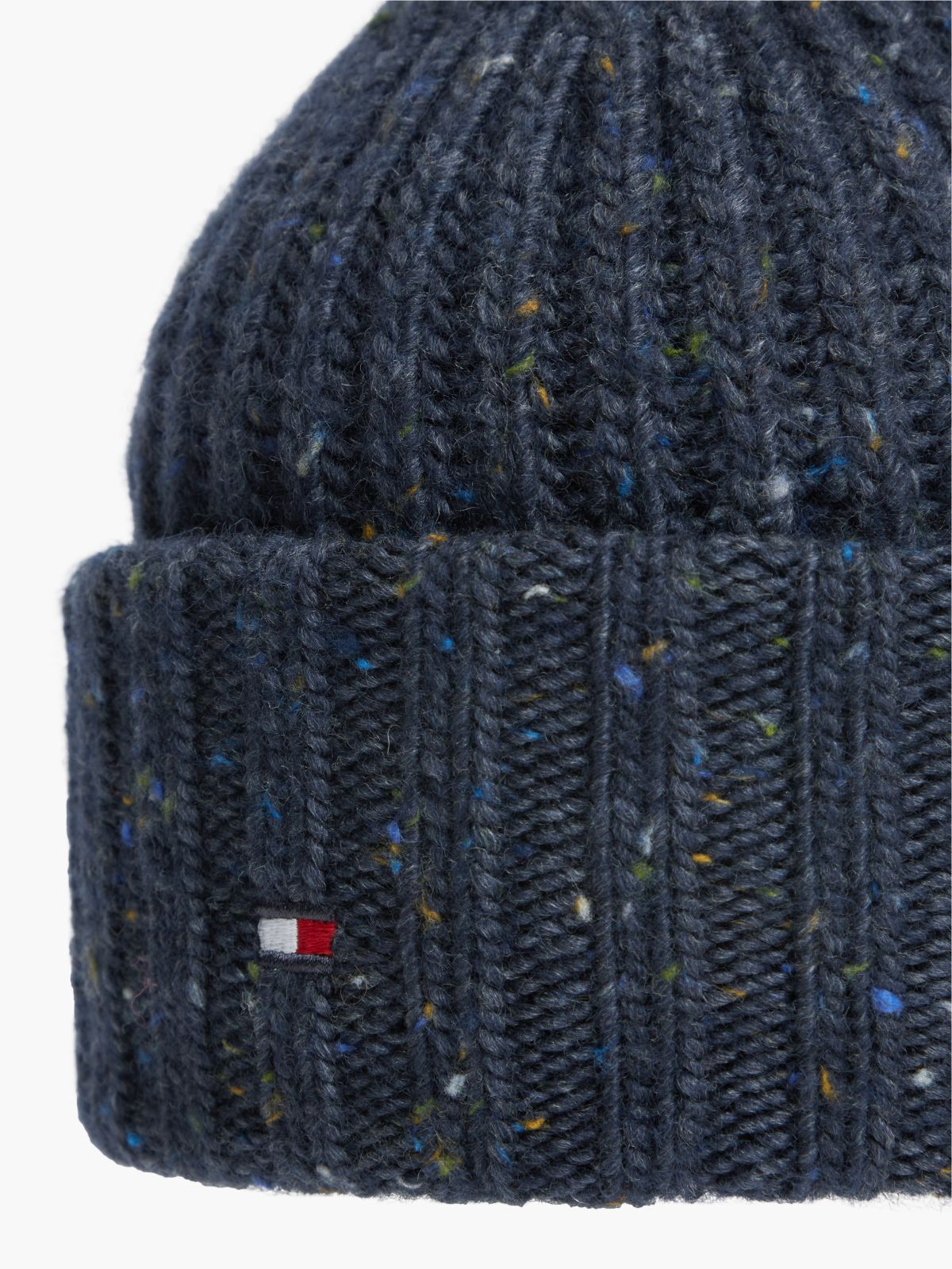 Donegal Wool-Blend Beanie — Space Blue