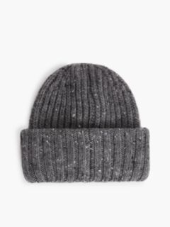 Donegal Wool-Blend Beanie — Medium Grey Heather 2