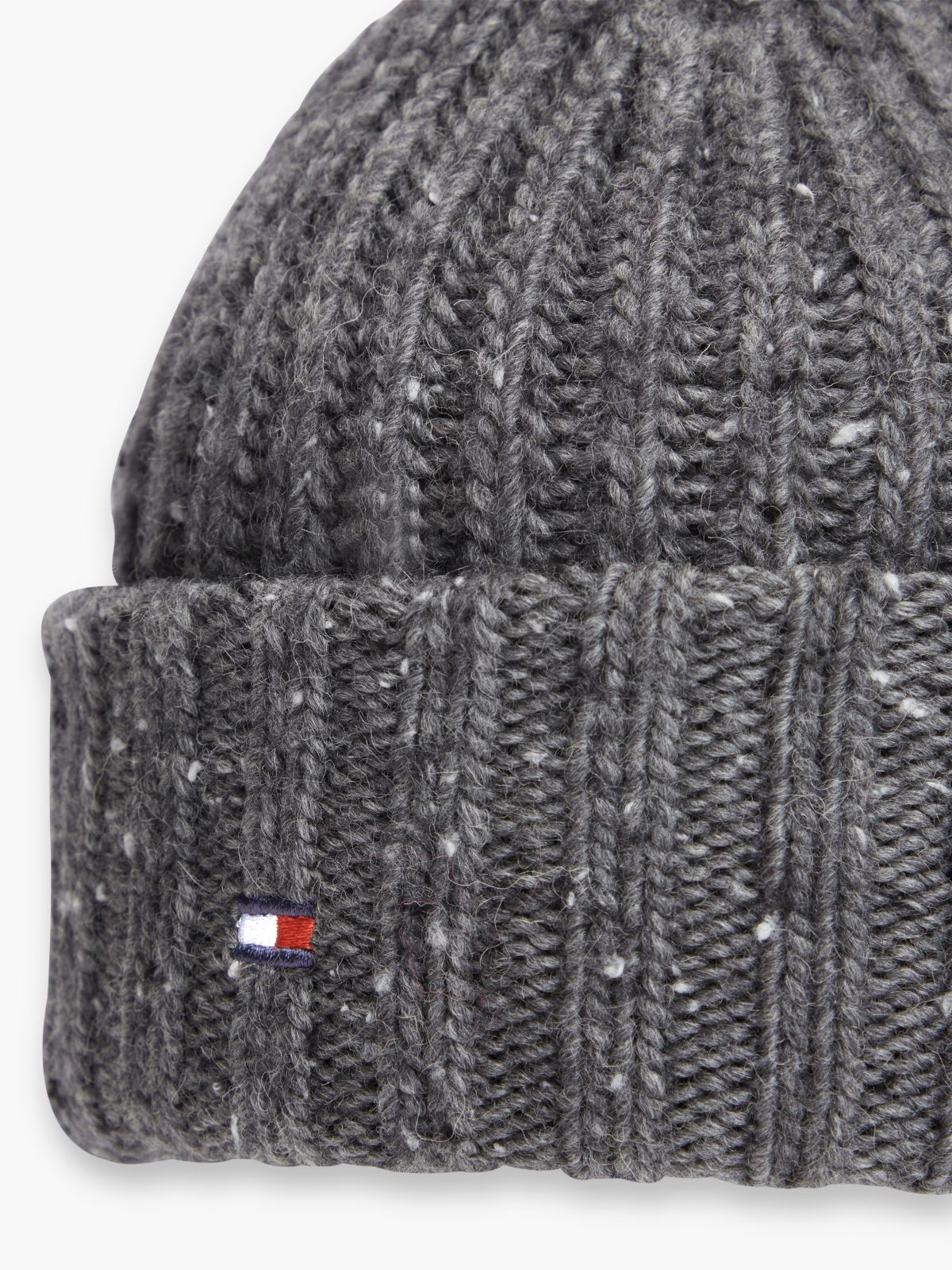 Donegal Wool-Blend Beanie — Medium Grey Heather