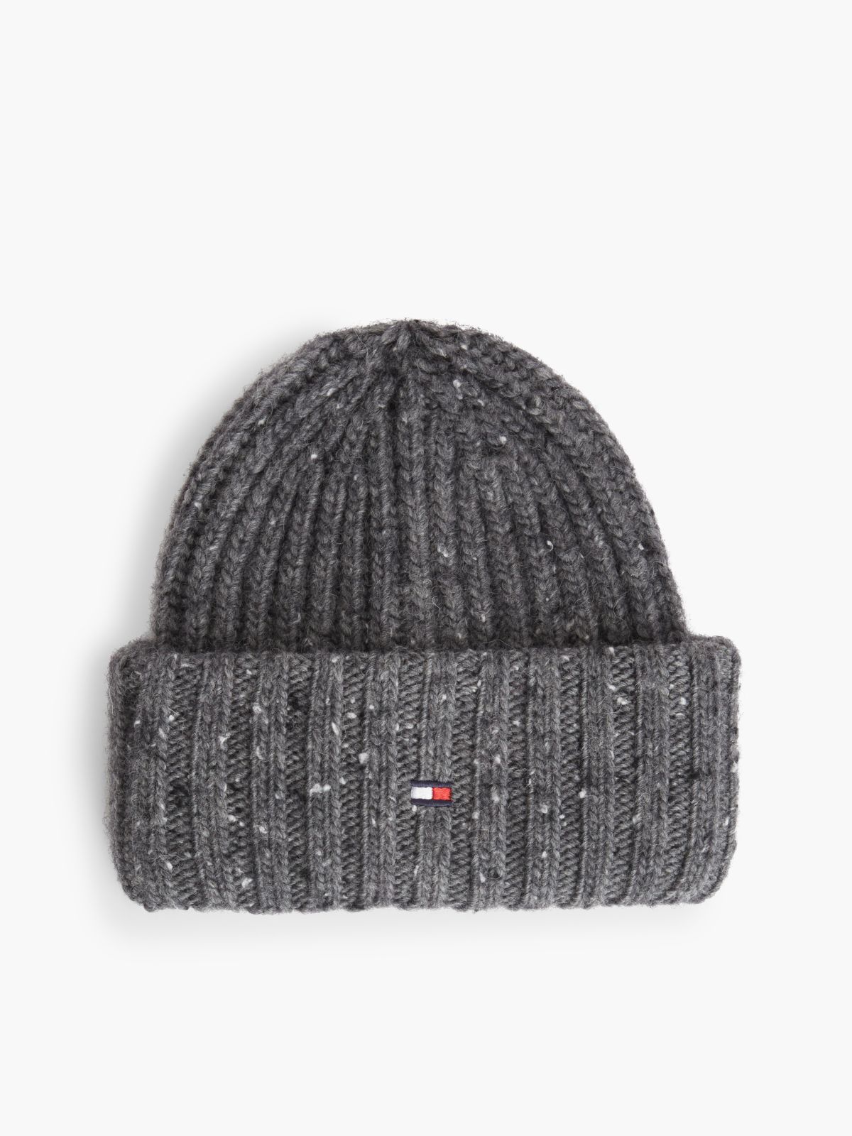 Donegal Wool-Blend Beanie — Medium Grey Heather