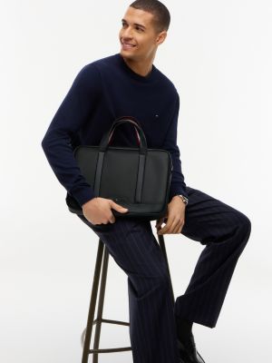 Мужская сумка Tommy Hilfiger Textured Laptop, цвет: Чёрный — фото 2