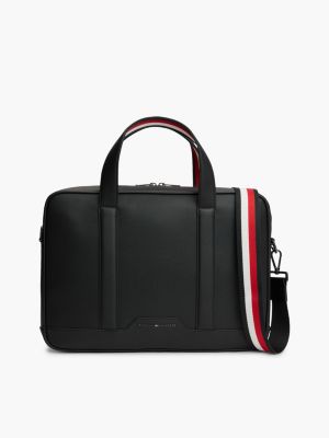 Textured Laptop Bag, Black