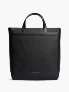 Pebbled Leather Tote Bag — Black 1