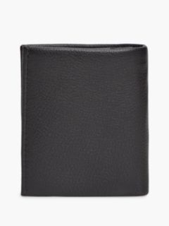 Pebbled Leather Trifold Wallet — Black 2