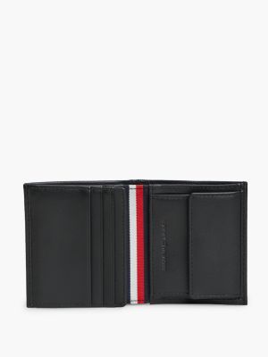 Мужской кошелёк Tommy Hilfiger Pebbled Leather Trifold Wallet, цвет: Чёрный — фото 3