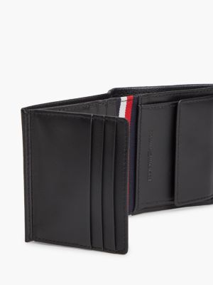 Мужской кошелёк Tommy Hilfiger Pebbled Leather Trifold Wallet, цвет: Чёрный — фото 4