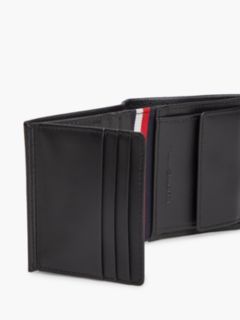 Pebbled Leather Trifold Wallet — Black 4