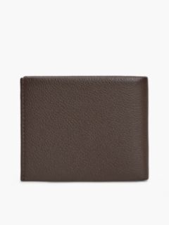 Pebbled Leather Bifold Wallet — Brown 2