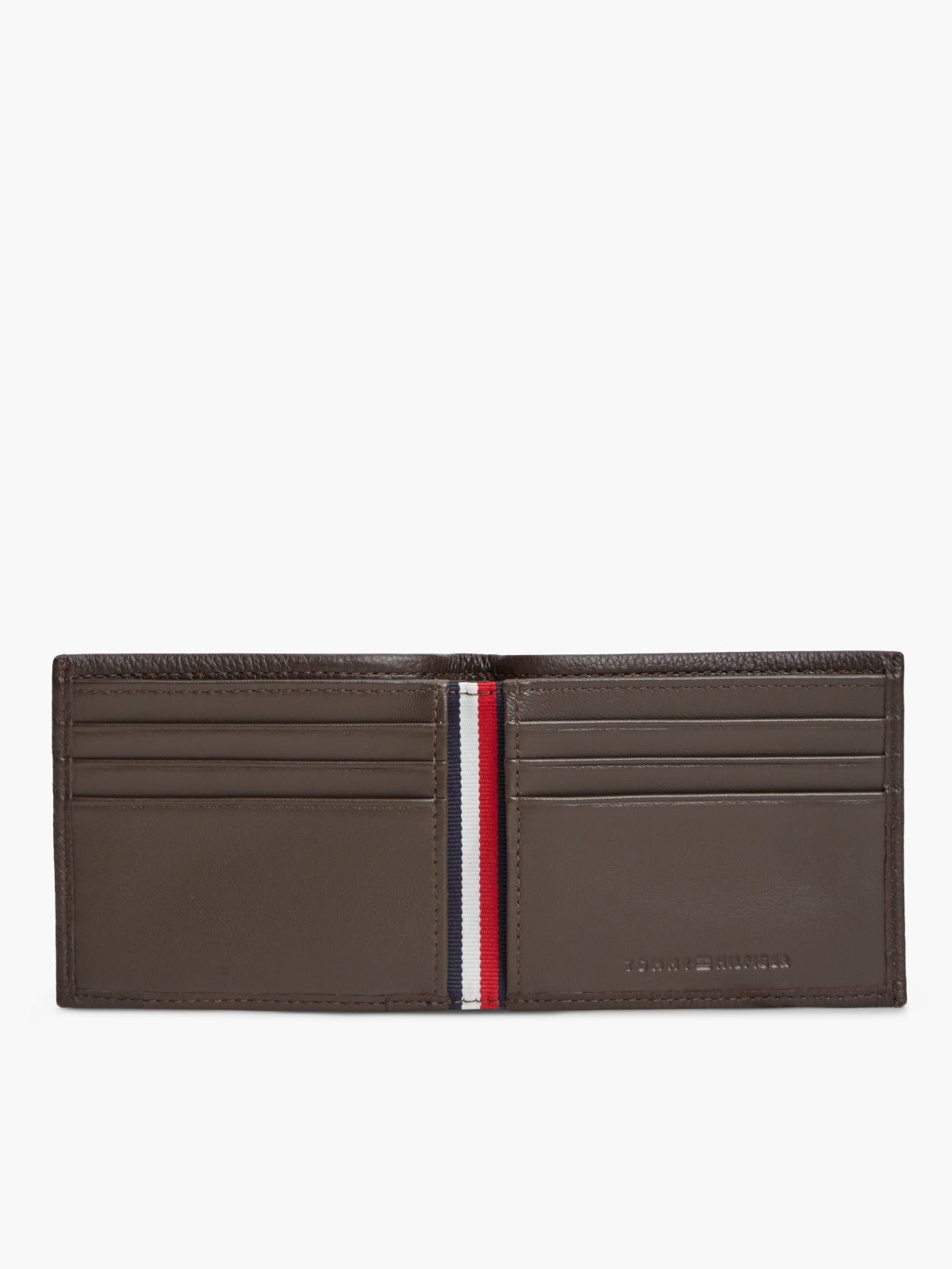Pebbled Leather Bifold Wallet — Brown