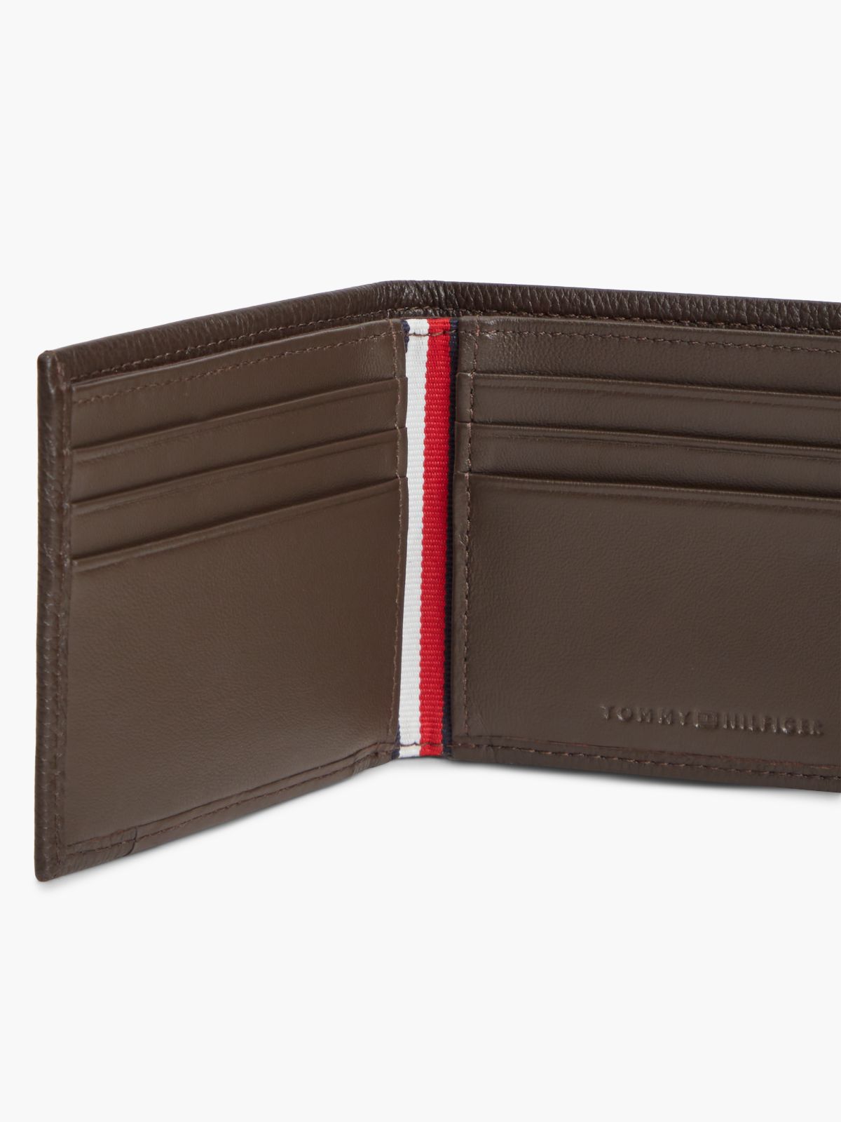 Pebbled Leather Bifold Wallet — Brown