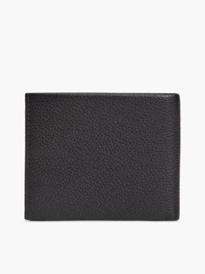 Мужской кошелёк Tommy Hilfiger Pebbled Leather Bifold Wallet, цвет: Чёрный — фото 2