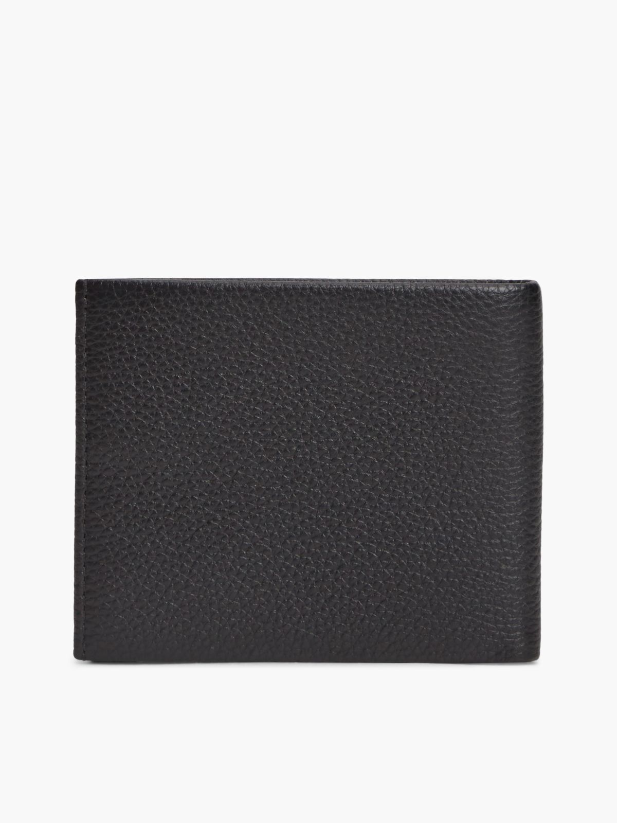 Pebbled Leather Bifold Wallet — Black